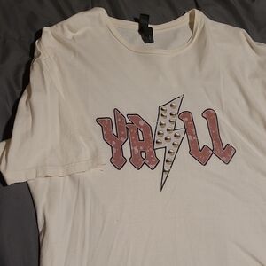 Gildan Softstyle Cream Tee with Black Neck Tag